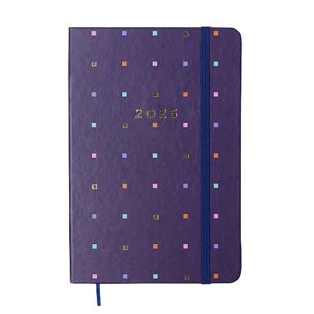 Agenda Planner 2025 Bossa Nova Semanal Anotações 14x21 Pontos Azul