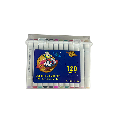 Kit de Canetas Touch Marcador Artístico 120 Cores