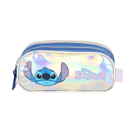 Estojo Triplo Metalizado Stitch Holográfico