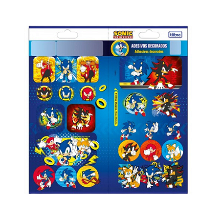 Cartela de Adesivos Sonic