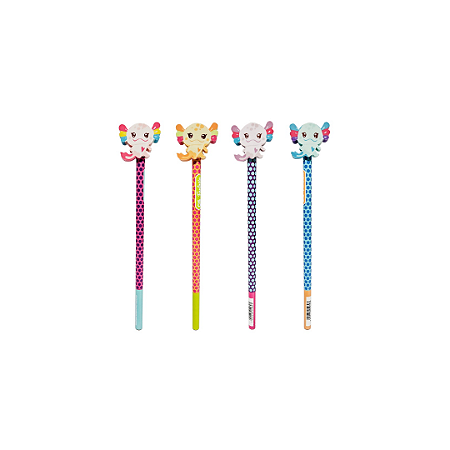 Lápis HB com Borracha Fantasia Axolote