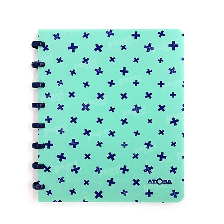 Caderno de Discos Pastel A5 Verde e Azul