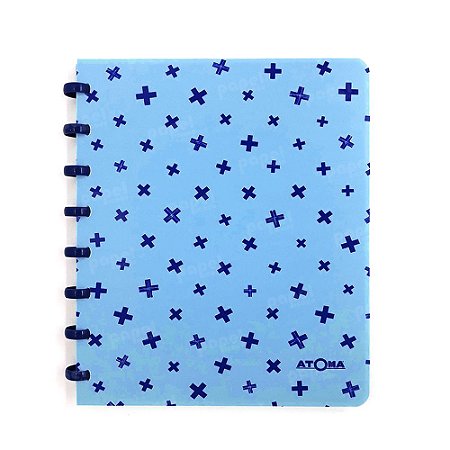 Caderno de Discos Pastel A5 Azul Claro Estampado