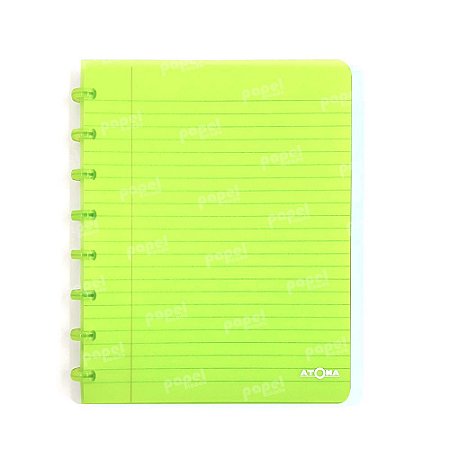 Caderno de Discos Verde Transparente A5