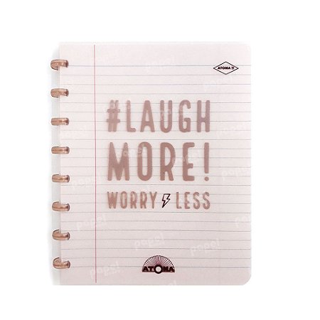 Caderno de Discos Cobre Laugh More A5