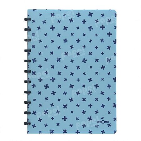 Caderno de Discos A4 Azul Pastel Estampado