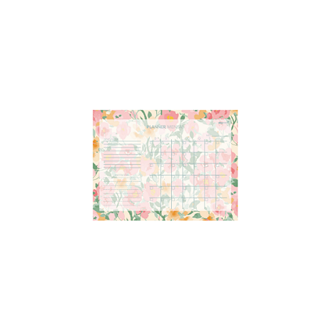 Planner Mensal Floral 355X270 mm