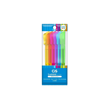 Kit de Marca Texto com 6 Cores
