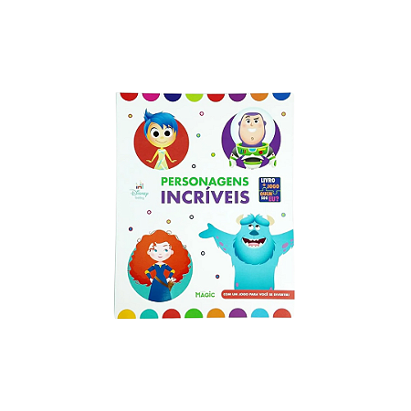 Livro de Histórias Disney Personagens Incríveis + Jogo Quem Sou Eu?