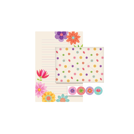 Papel de Carta Flores para Você