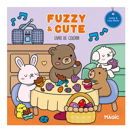 Fuzzy & Cute - Livro de Colorir