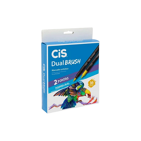 Marcador Artístico Dual Brush Aquarelável 36 cores