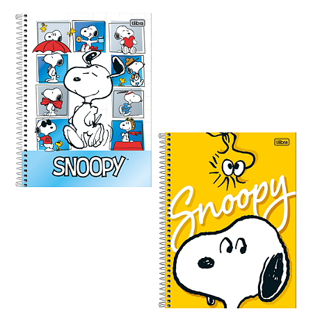 Caderno Espiral Capa Dura Universitário 1 Matéria Snoopy 80 Folhas