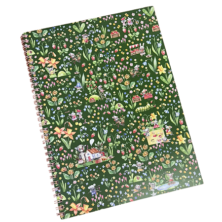 Cadernico Espiral 40 Folhas Decoradas 90 Gr – Fazenda de Morangos Tamanho G