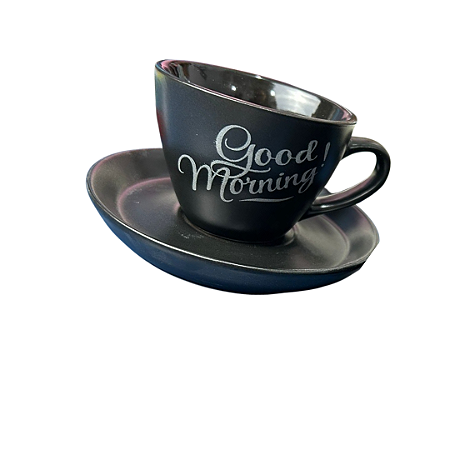 Xícara com Pires Good Morning