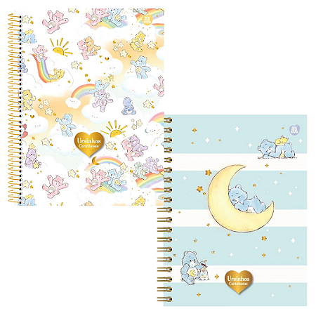 Caderno Espiral Colegial Ursinhos Carinhosos - 80 Folhas