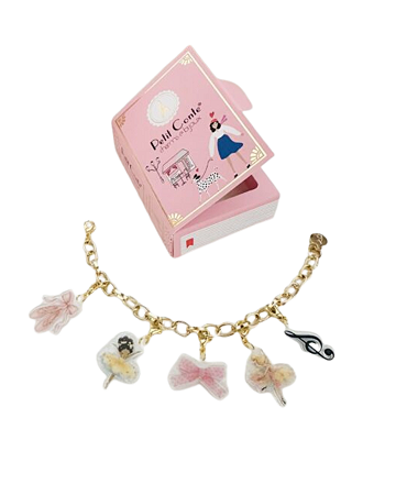 Pulseira com 5 charms Petit Conte Bailarina e Música