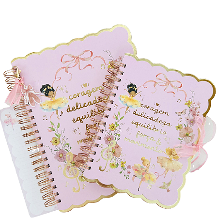 Caderno Wire-o Bailarinas Rosa