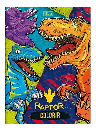 Livro para Colorir Raptor Dinossauro