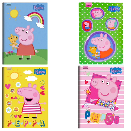 Caderno Brochurão Capa Dura Peppa Pig 96 Folhas
