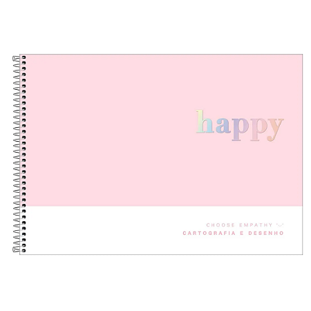 Caderno de Desenho Happy 80 Folhas