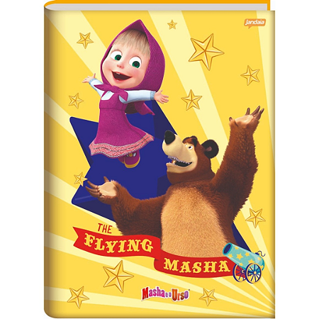 Caderno Brochura Masha e o Urso 80 Folhas Sem Pauta