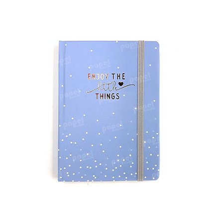 Caderneta Pequena Sem Pauta Soho Bolinhas Azul