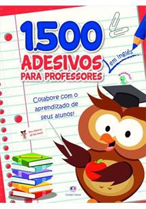 Caderno com 1500 Adesivos em Inglês Para Professor Vermelho