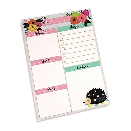 Bloco Planner Diário Porco Espinho