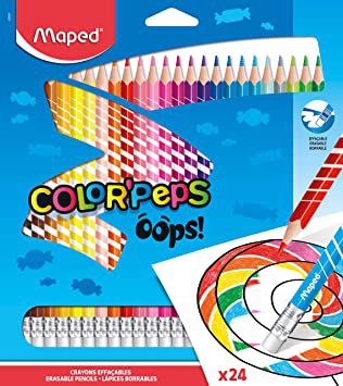 Lápis Color' Peps Oops Apagável 24 Cores