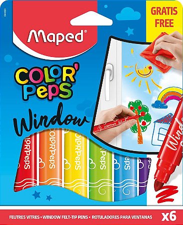Canetinha Color'Peps Window 6 Cores