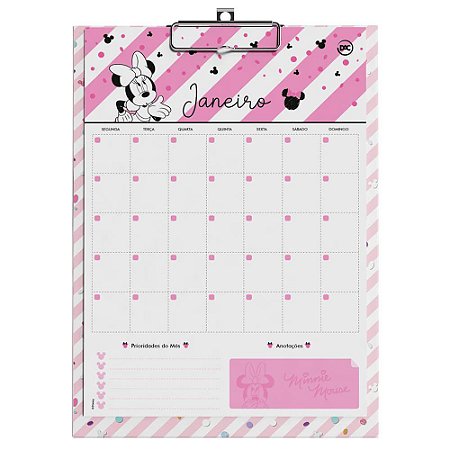 Calendário Planner Permanente Minnie Mouse