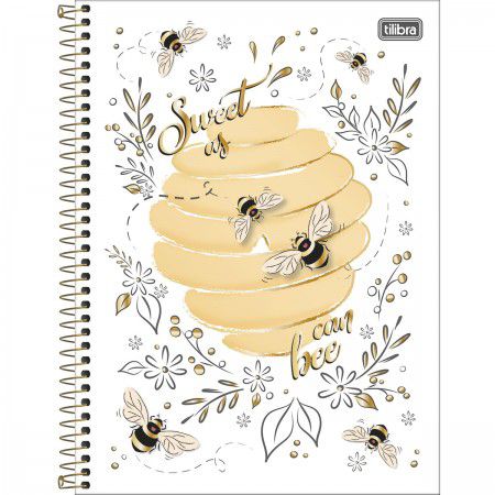 Caderno Abelha Sweet As Can Bee 160 Folhas - Papel Picado - Papelaria,  presentes, Scrapbook, decoração e muito mais