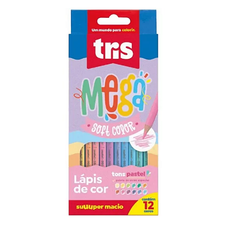 Lápis de Cor Mega SoftColor 12 Cores
