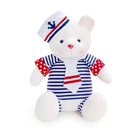 Urso de Pelúcia G Branco Marinheiro