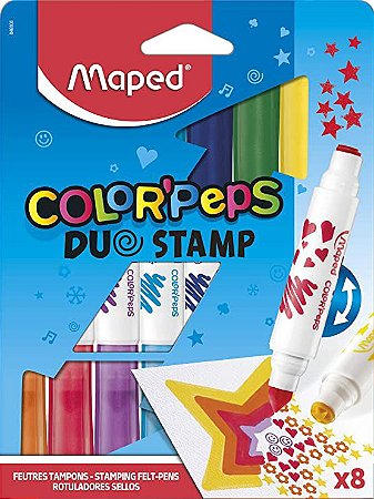 Conjunto de Canetas Hidrográficas Color'Peps Duo Stamp