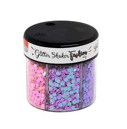 Potinho Glitter Shaker 60g- Hexágono Pastel