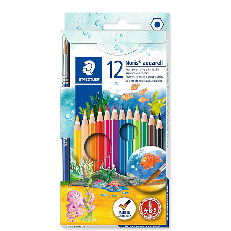 Lápis de Cor Aquarelável Staedtler 12 Cores