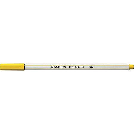 Caneta Stabilo Brush Pen 68/44 Amarelo - Papel Picado - Papelaria,  presentes, Scrapbook, decoração e muito mais