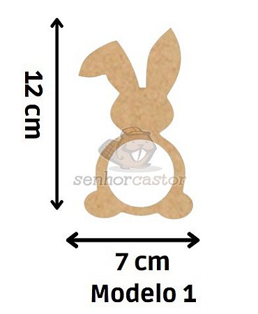 10 Portas Guardanapos Individuas Argola Anel Páscoa MDF Crú