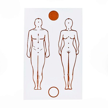 Gráfico Figura Humana Placa Radiônica Grande PVC