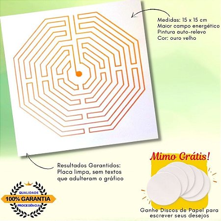 Placa Labirinto D'Amiens - Em PVC
