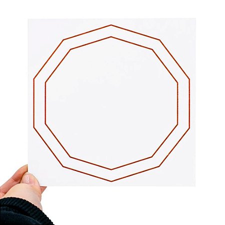 Placa Radiônica Decágono Duplo em PVC- Potencializa todos seus Pedidos