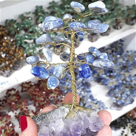 Árvore de Pedras Quartzo Azul 13cm