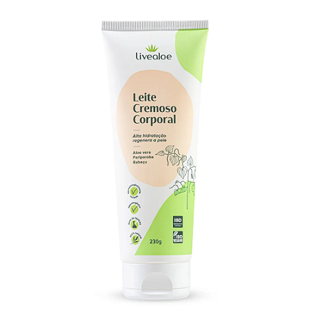 Leite Cremoso Corporal c/ Babosa 230 gr | Livealoe
