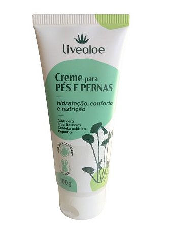 Creme para Pés e Pernas com babosa | Livealoe