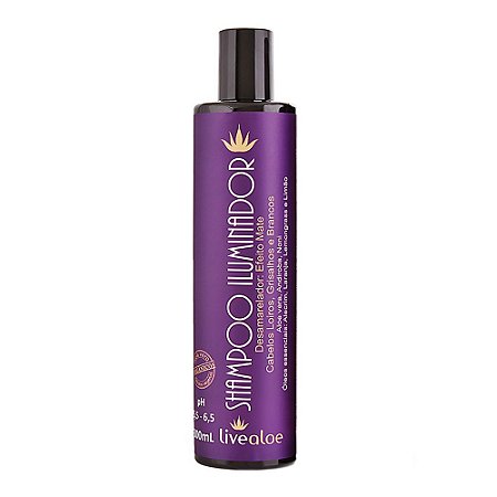 Shampoo Iluminador LiveAloe, c/Aloe Vera, 300 mL