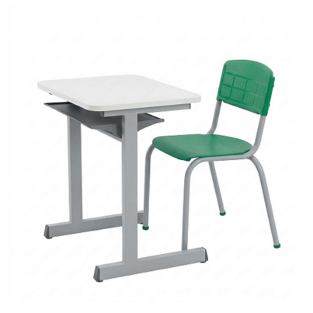 Conjunto Escolar Individual Mesa+Cadeira Tamanho Juvenil/Adulto | Linha M2B CJ5 (M2BT5PL+CD-FNDE05)