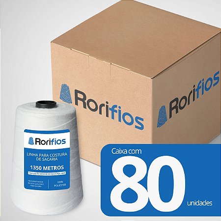 Linha para Costurar Sacaria cx 80 Cones = 20 kg