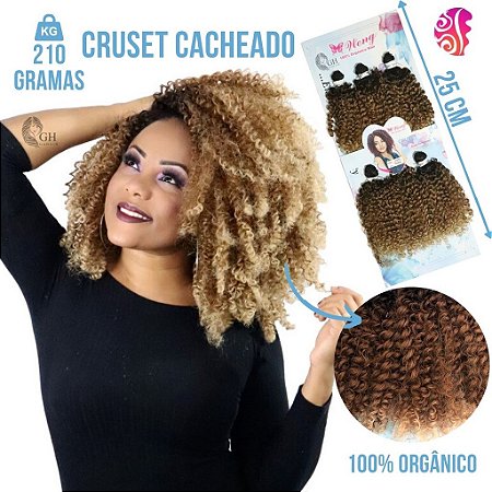 Cabelo orgânico Weng cacheado